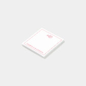 Kustpreppy Red en White Lobster gepersonaliseerd Post-it® Notes (Schuin)