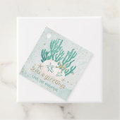 Kustproducten en -ZEEEN Turquoise Glitter Bedankjes Labels (In situ)