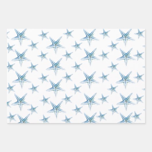 Kustregeling in het kader van de Waterverf Zee Inpakpapier Vel (Voorkant 3)