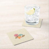 Kustregeling Vierkante Kartonnen Onderzetter (Insitu)