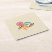 Kustregeling Vierkante Kartonnen Onderzetter (Schuin)