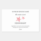 Kustrode zeesterren deodorant sticker label (Voorkant)