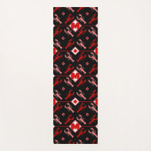 Kustrood & zwart kreeft patroon Monogram Yogamat (Voorkant)
