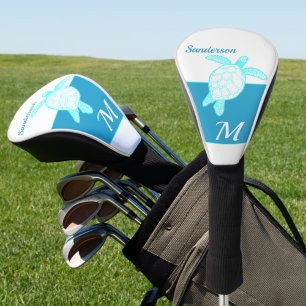 Kustroodblauw Blauwgroen Zee White Golfheadcover
