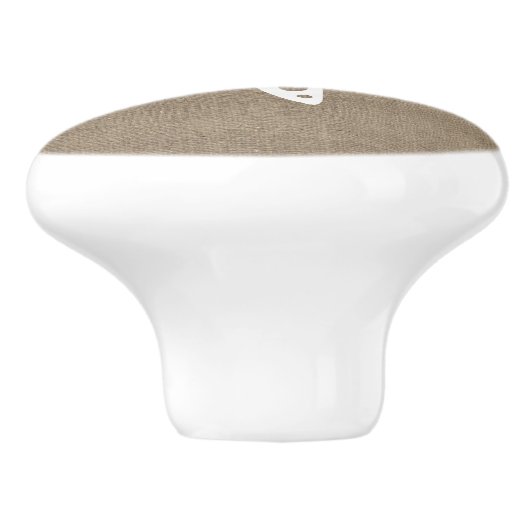 Kustroodbruin Keramische Knop (Zijkant)