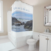 Kustrots in de kust van de Oceaan Rolling Waves pe Douchegordijn (In situ)