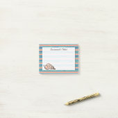 Kustroze Seashell Custom Name Post-it® Notes (Op bureau)