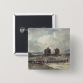 Kustscène Vierkante Button 5,1 Cm (Voorkant /achterkant)