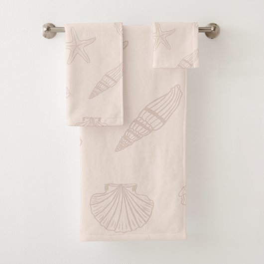 Kustschatten Shell Pink Bad Handdoek (Insitu)