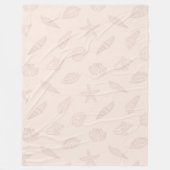 Kustschatten Shell Pink Fleece Deken (Voorkant)