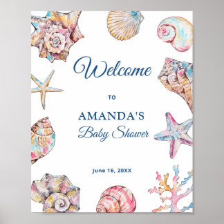 Kustschelp Baby Shower Welkom  Poster