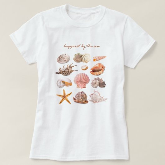 Kustschelpen Esthetisch T-shirt (Design voorkant)
