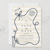 Kustschets bruiloft save the date (Voorkant)