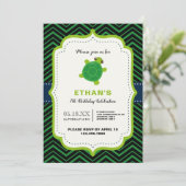 KUSTschildpad groene zwarte kawaï kinder jongens v Kaart (Staand voorkant)