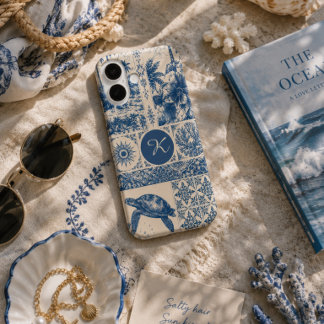 Kustschildpad Monogram iPhone 16 Hoesje