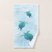 Kustschildpad Zee Ocean Aqua Blue Bad Handdoek (Handdoek)