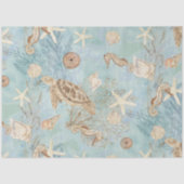 Kustschildpad Zeesterren Zee Decoupage Tissuepapier (Voorkant)