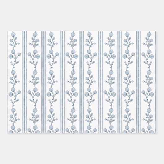 Kustshell inpakpapier Flat Sheet Set van 3 (Voorkant 3)