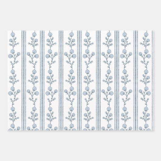 Kustshell inpakpapier Flat Sheet Set van 3 (Voorkant 2)