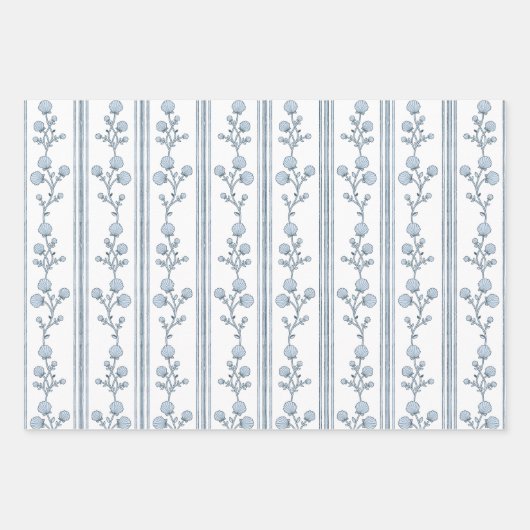 Kustshell inpakpapier Flat Sheet Set van 3 (Voorkant)