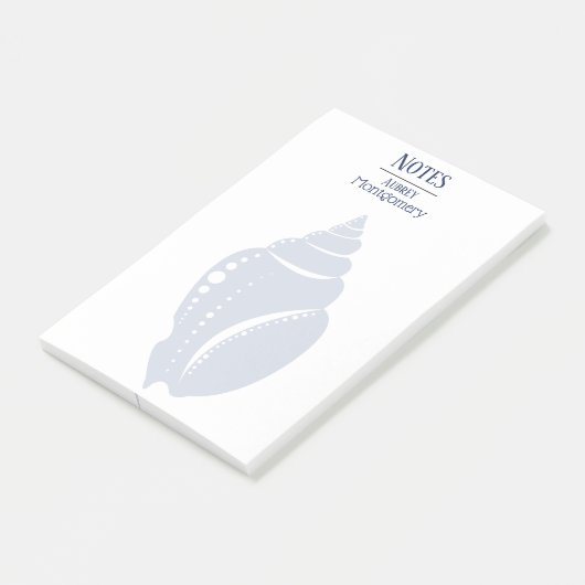 Kustspiraal Seashell | Gepersonaliseerd Post-it® Notes (Schuin)