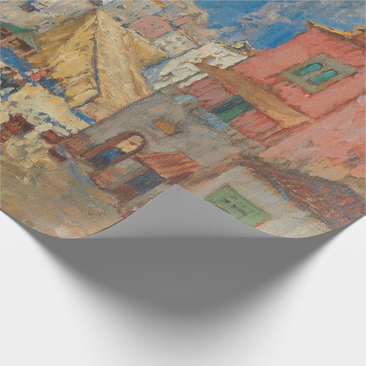 Kuststad in Spanje ( landschap) Cadeaupapier (Hoek)