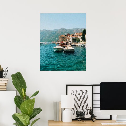 Kuststad Perast, Montenegro Poster (Thuiskantoor)