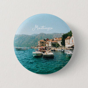 Kuststad Perast, Montenegro Ronde Button 5,7 Cm