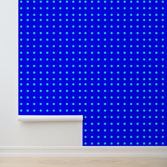 Kuststippen op blauwe kleur - gestructureerd behang (Applicatie)