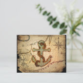  kuststrand  anker briefkaart (Staand voorkant)