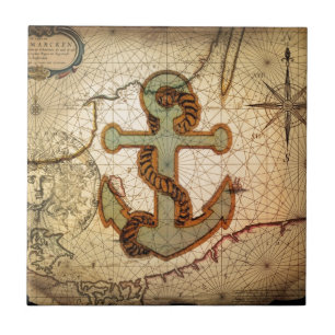  kuststrand  anker tegeltje