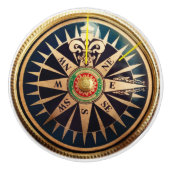 kuststrand antiek kompas keramische knop (Voorkant)