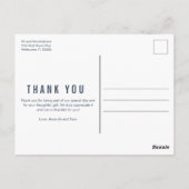 Kuststrand bruiloft bedankt briefkaart (Achterkant)