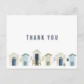 Kuststrand bruiloft bedankt briefkaart (Voorkant)