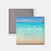 Kuststrand bruiloft Save the Date Magneet (Voorkant / Achterkant)