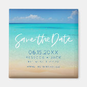 Kuststrand bruiloft Save the Date Magneet (Voorkant)