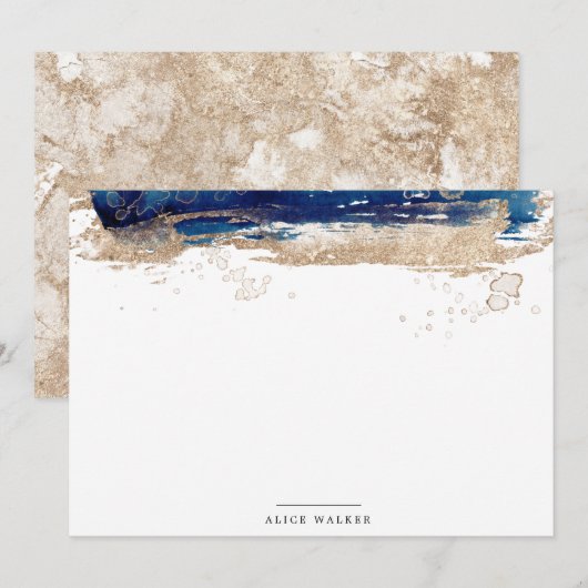 kuststrand goud zand Stationery Note Kaart Notitiekaartje (Voorkant / Achterkant)