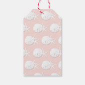 Kuststrand kerstmis Roos Gold Pink Cadeaulabel (Achterkant)