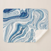 kuststrand nautische golven waterverf blauwe zwemm sherpa deken (Voorkant (horizontaal))