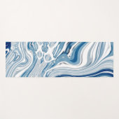 kuststrand nautische golven waterverf blauwe zwemm yogamat (Voorkant (horizontaal))
