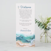 Kuststrand oceaan bruiloft programma (Staand voorkant)