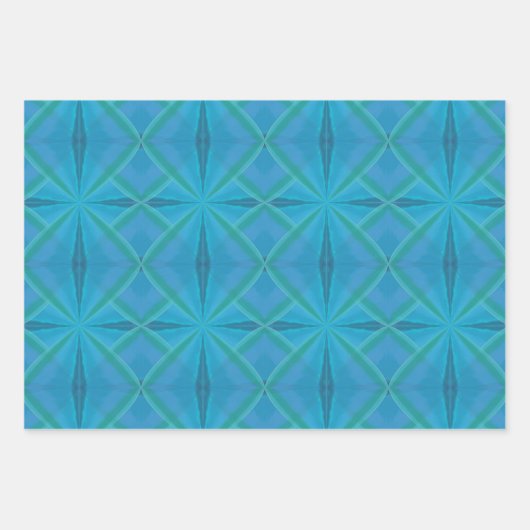 Kuststrand op het strand op Turquoise Inpakpapier Vel (Voorkant)