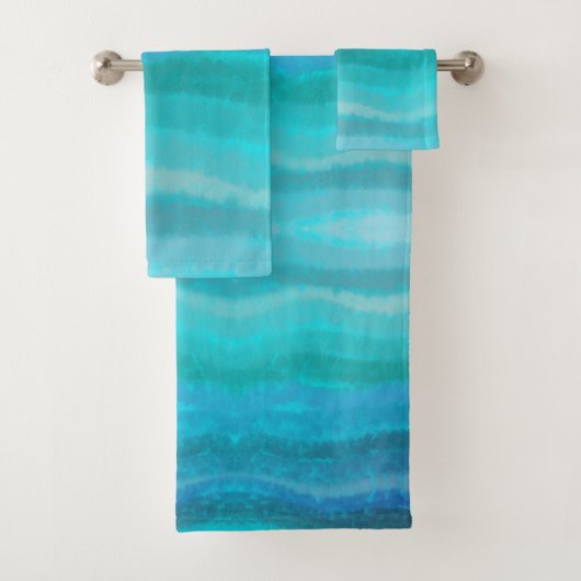 Kuststrand op Turquoise Bad Handdoek (Insitu)