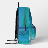 Kuststrand op Turquoise Bedrukte Rugzak (Links)