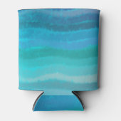 Kuststrand op Turquoise Blikjeskoeler (Voorkant)