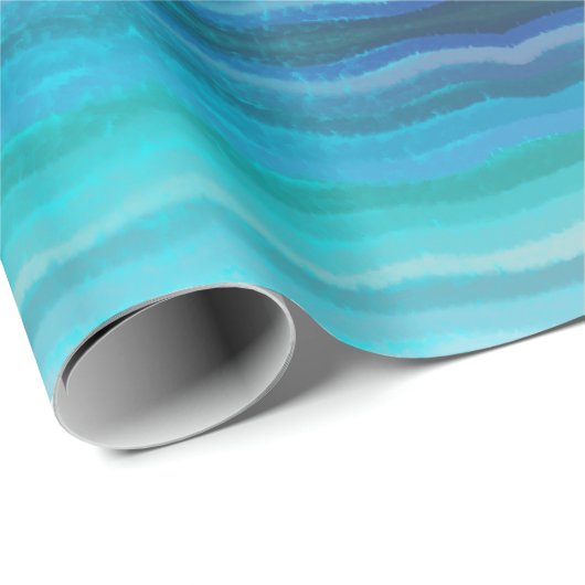 Kuststrand op Turquoise Cadeaupapier (Rol Hoek)