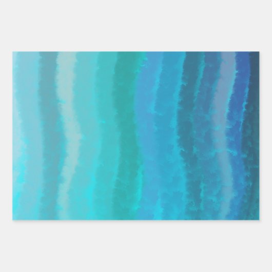 Kuststrand op Turquoise Inpakpapier Vel (Voorkant 3)
