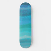 Kuststrand op Turquoise Skateboard (Voorkant)