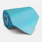 Kuststrand op Turquoise Stropdas (Opgerold)