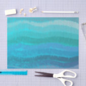 Kuststrand op Turquoise Tissuepapier (Craft)
